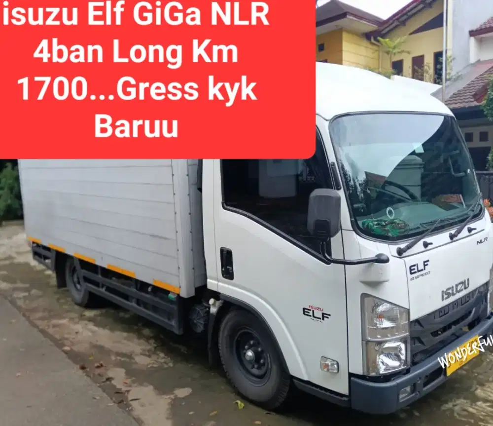 Isuzu Elf GIGa NLR Long 4ban Box Alum Long 435cm Km1700 Gress kyk Baru