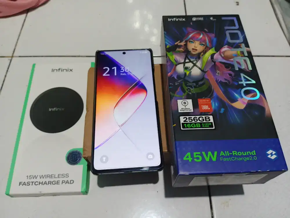 InfinixNote40 ram 8GB Rom 256GB