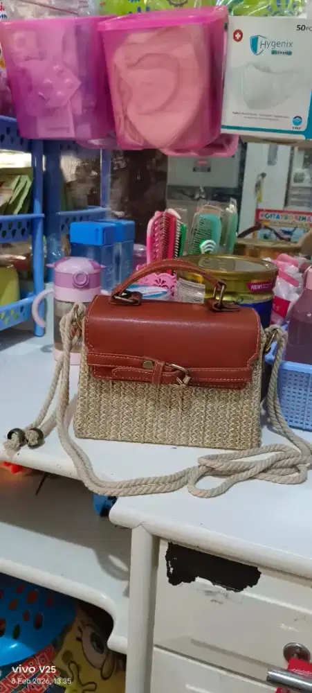 Tas estetik model  anyaman rotan jual harga grosir
