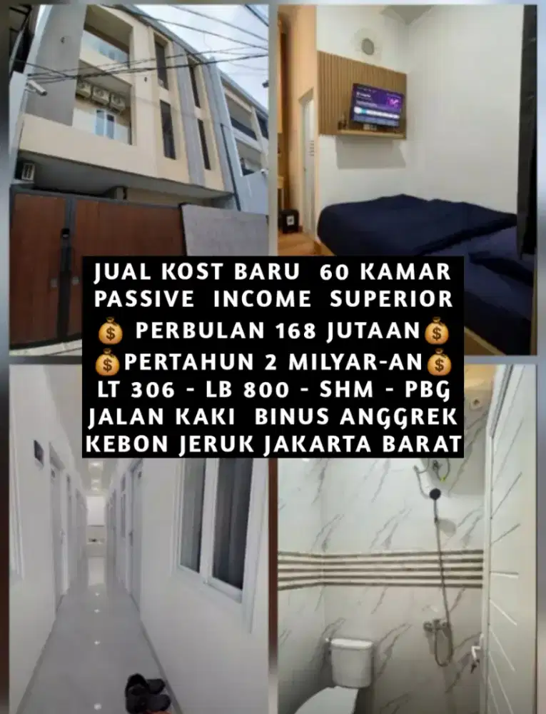 JUAL KOST KOSAN BARU KEBON JERUK JALAN KE BINUS ANGGREK KEMANGGISAN
