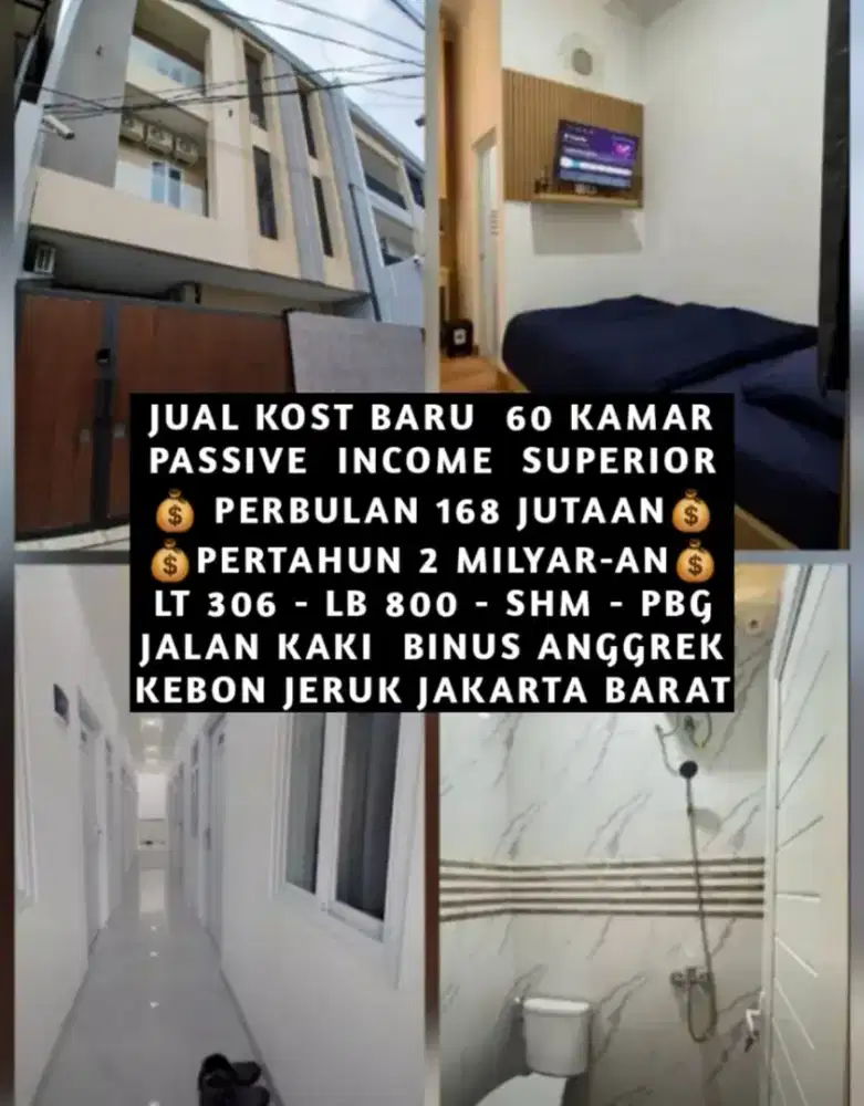 JUAL KOST KOSAN BARU KEBON JERUK JALAN KE BINUS ANGGREK KEMANGGISAN