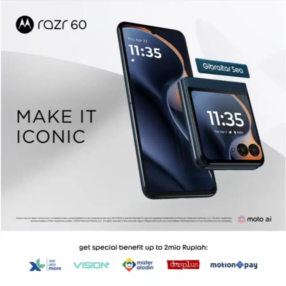 Flip Motorola Razr 60 5G 8/256gb Baru!