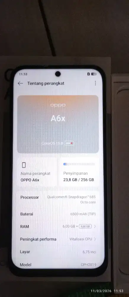 oppo a6x 6/256 snapdragon