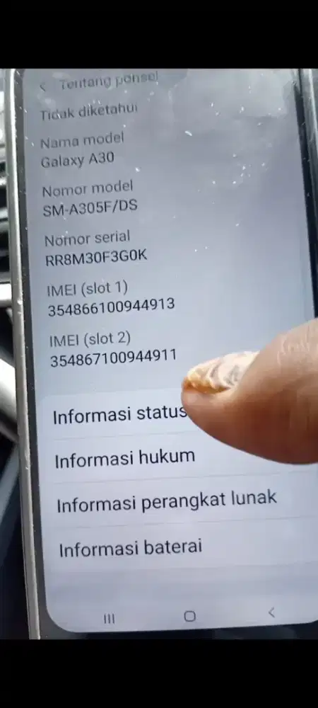 Samsung galaxy A30 seken