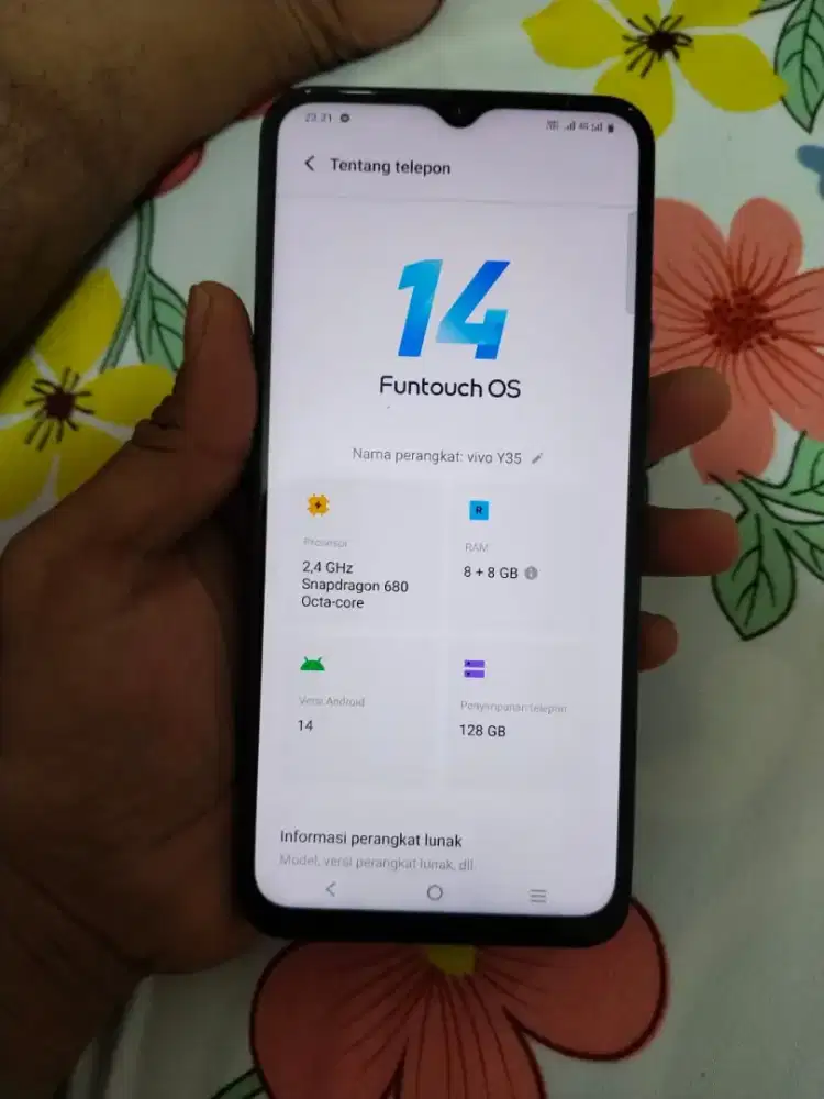 Vivo y35 ram 8/128 gb suport nfc