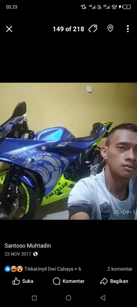 Jual Suzuki GSX-R 150 2017 seken 15 jt net tanpa perantara