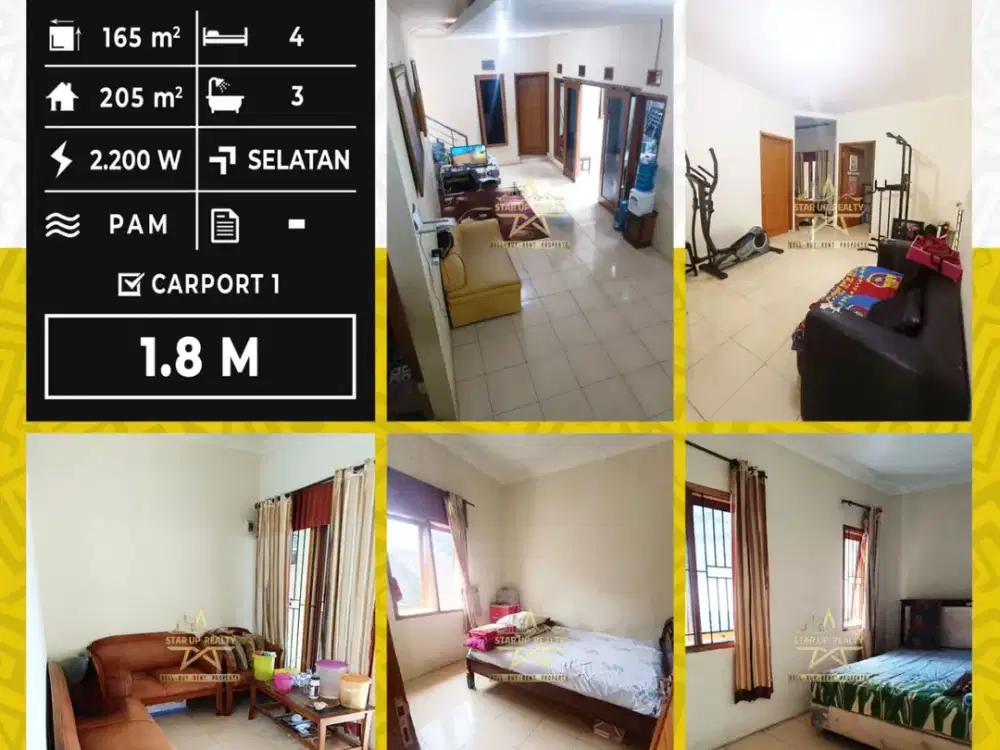 1,8 M Dijual Rumah Cigadung, Dago  lt 165 lb 205 kt 4 km 3