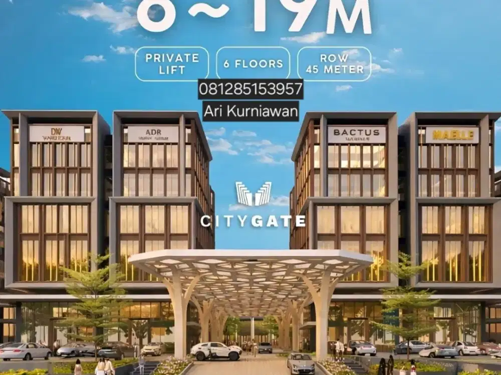 CITY GATE COMMERCIAL AT CBD GADING SERPONG type office suites & Graha & kavling komersial mulai 8,2m