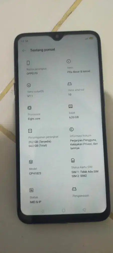 Oppo f9 Ram 6gb