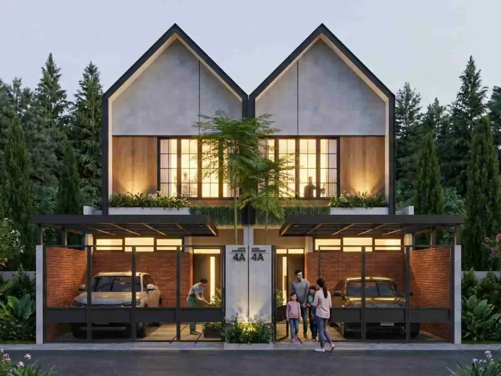 Dijual rumah baru Tropis Modern Scandinavian di Antapani 2 lantai dengan konsep open space.