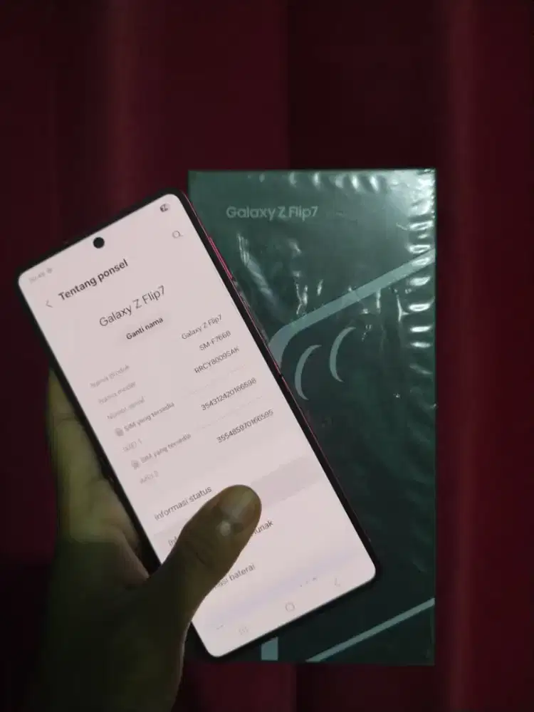 Samsung Galaxy Z Flip 7 12/256GB Second Mulus Fullset Original