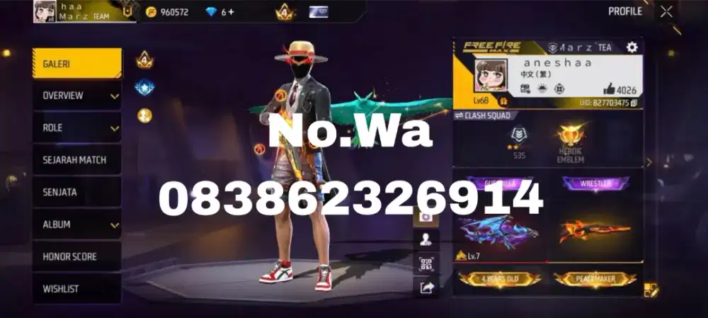 Jual beli akun free fire terjamin Aman dan terpercaya