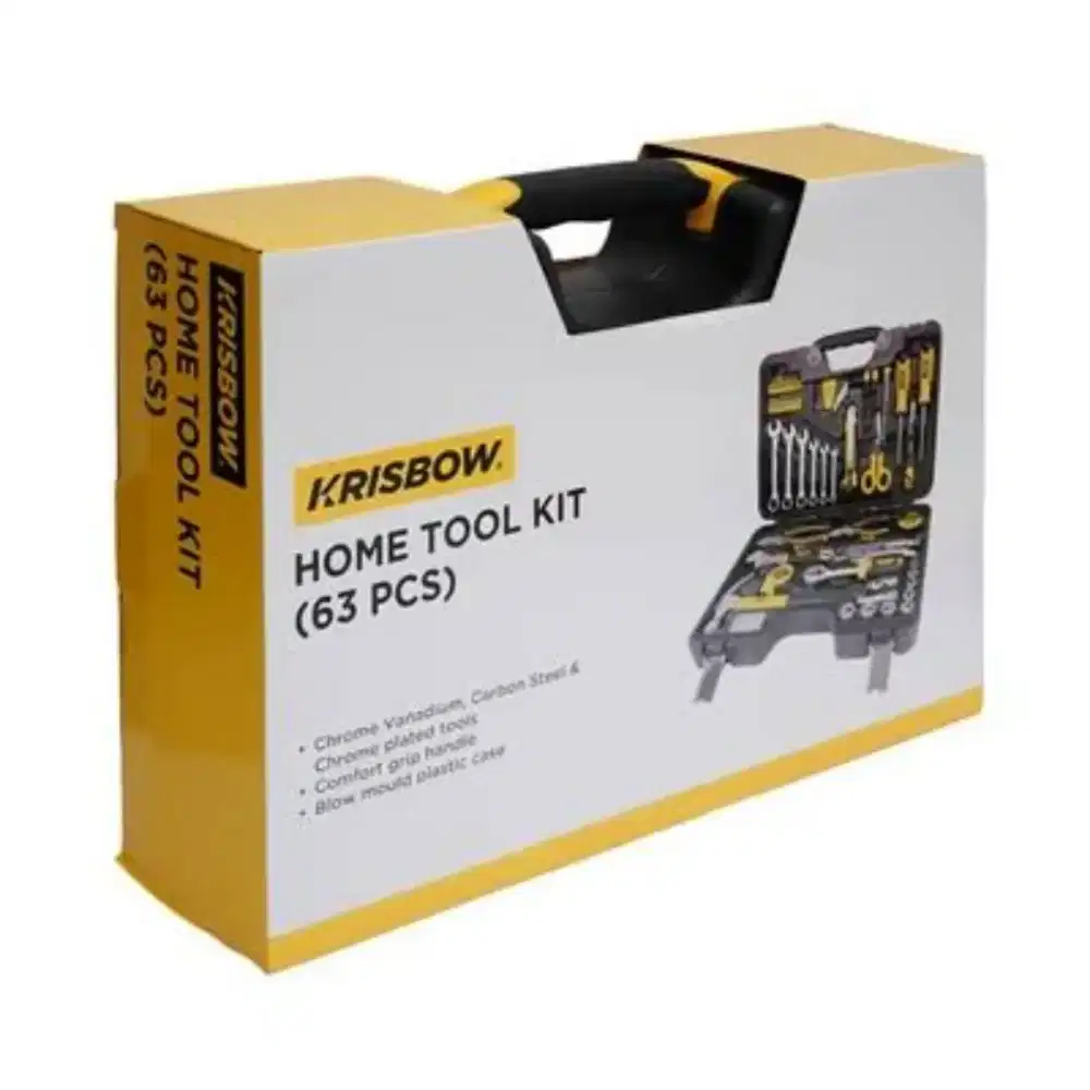 Krisbow Home Toolkit Box 63 Pcs
