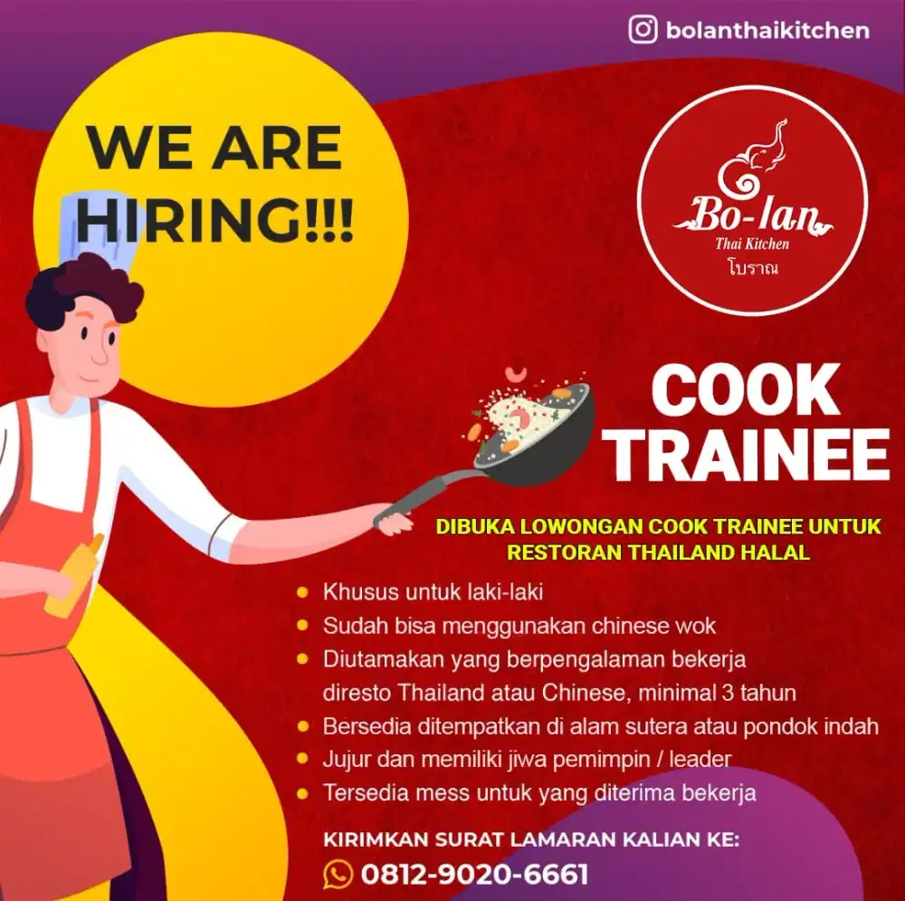 RESTORAN THAILAND MEMBUKA LOKER