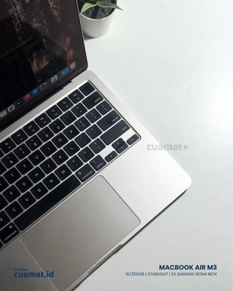 MacBook Air M3 16/256GB Starlight Ex Resmi iBox Indonesia