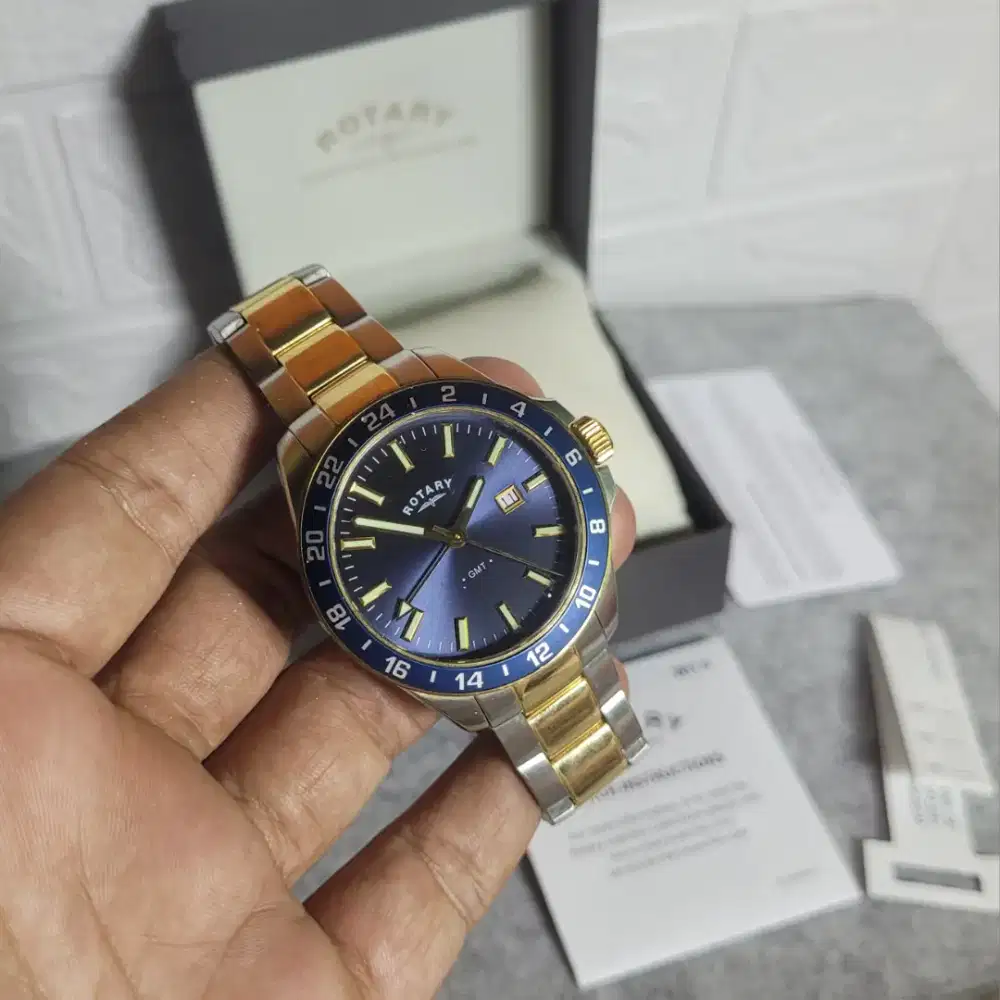 ROTARY GMT ORIGINAL - Jam Tangan Original Fullset Second Mulus