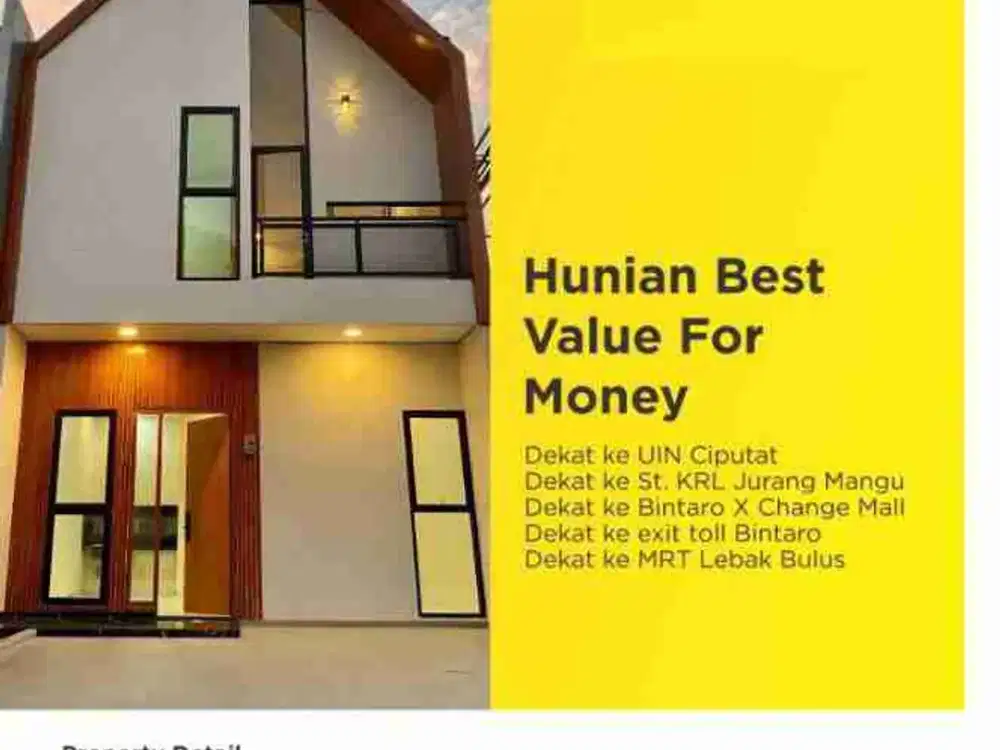 SIAP HUNI Dijual Rumah Cluster 2 Lantai Dkt Pasar Ciputat - Kedaung Pamulang Tangsel Bisa KPR