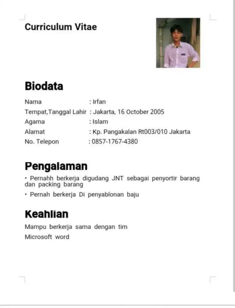 Cari kerja apaa saja