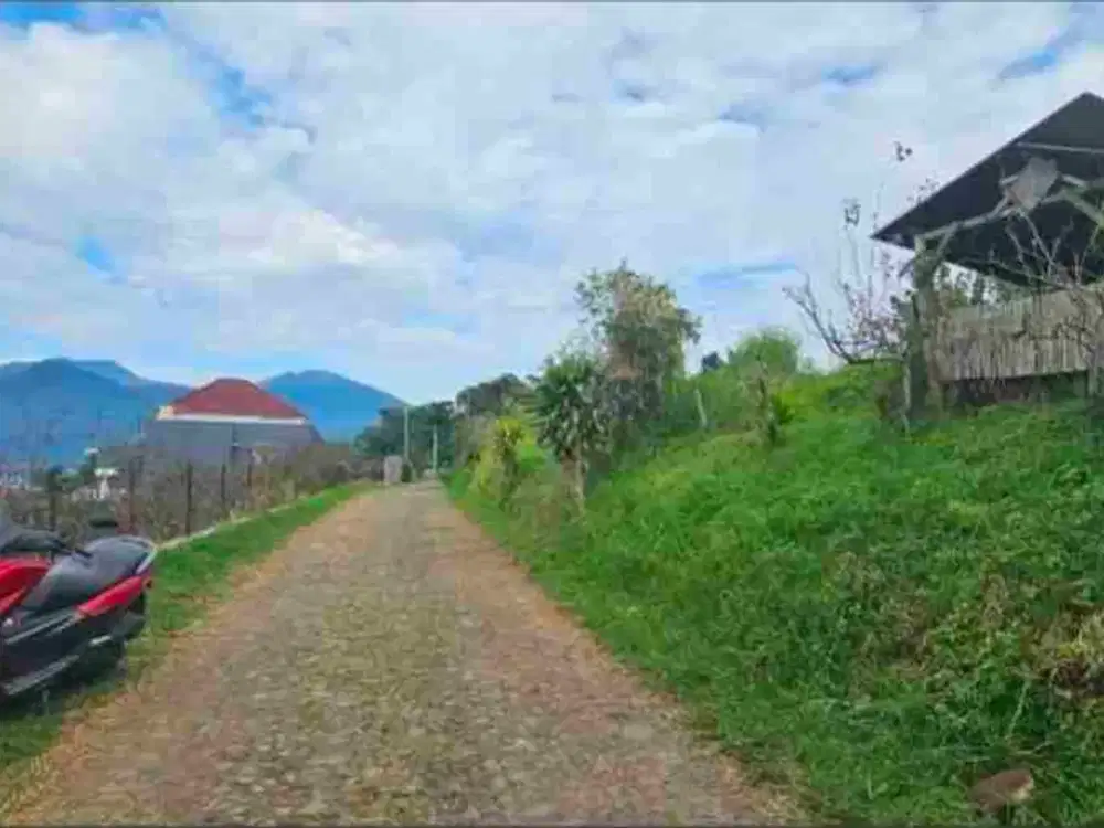 tanah istimewa buat villa di sumbergondo batu view 360° jalan bagus dan posisi diatas jalan jadi pemandangan tidak terhalang