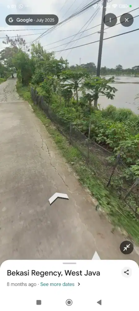 Di jual tanah sawah luas 8000m2 Cikarang utara