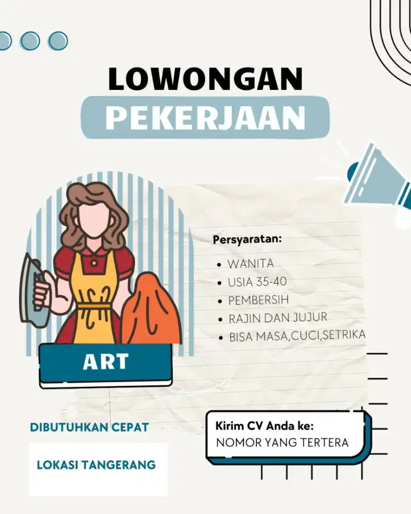 LOWONGAN KERJA ART