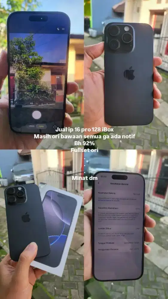 Iphone 16pro 128gb ibox resmi