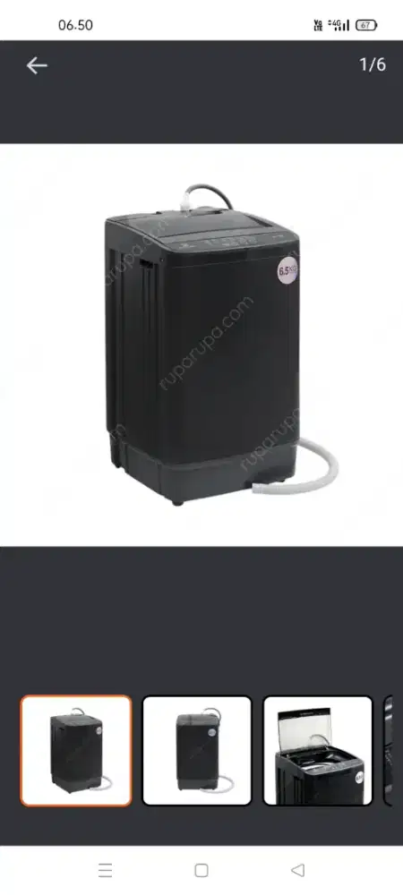 Kels 6,5kg mesin cuci top loading