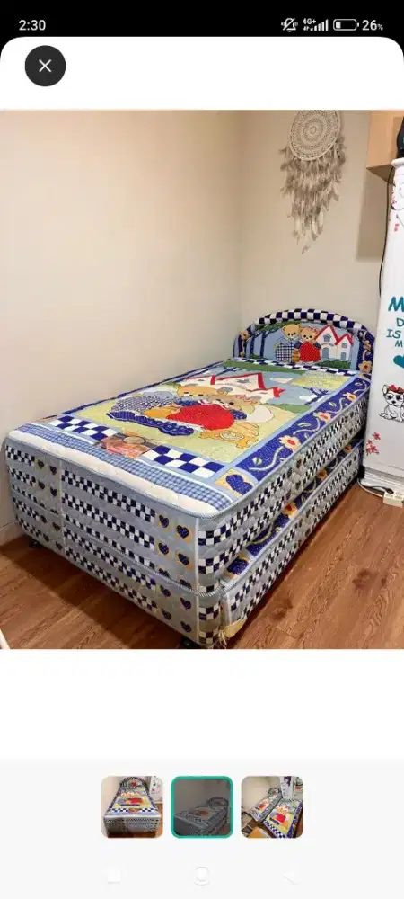 Ranjang kasur susun 2 masih bagus