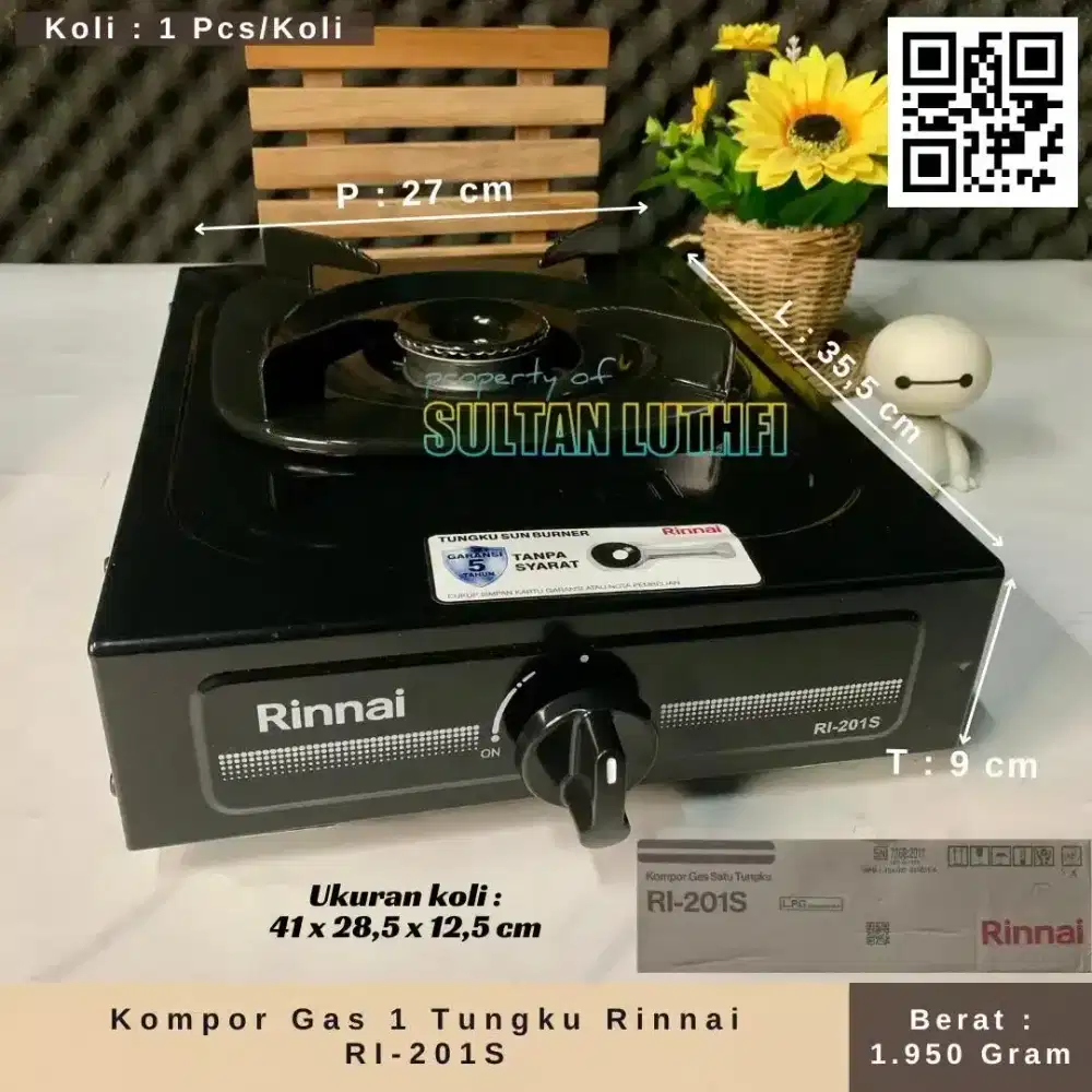Kompor Gas 1 Tungku Rinnai RI-201S