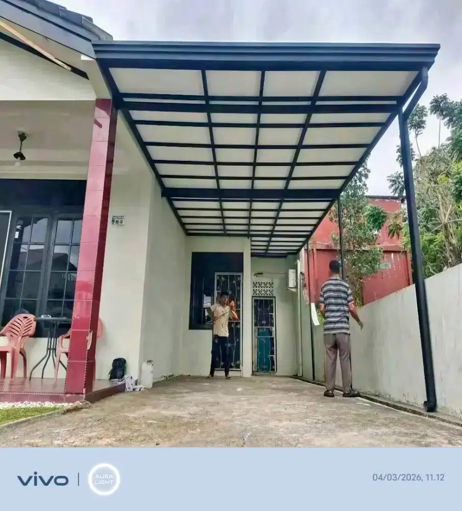 Kanopi rangka hollow galvanis