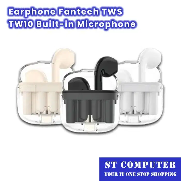 Earphone Fantech TWS Bluetooth Wireless Wave 10 TW10 Built-in Micropho
