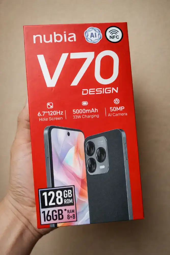 NUBIA V70 DESIGN 8/128 MULUS TERAWAT