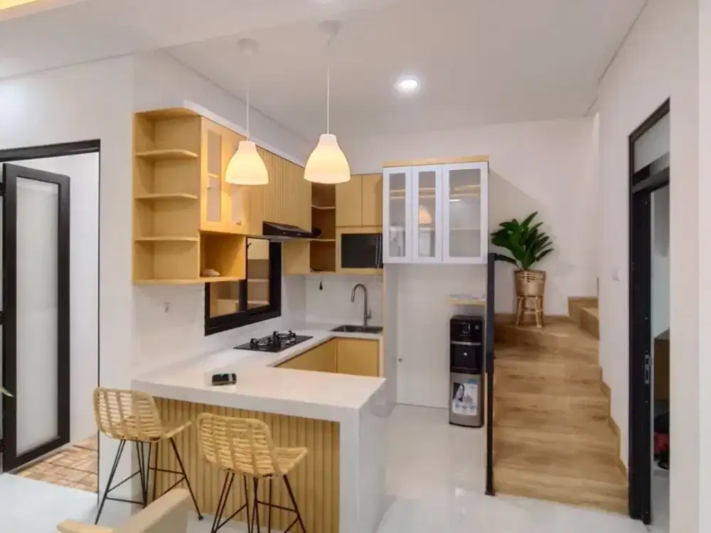 Skandinavian japanese samping masjid kubah emas meruyung depok