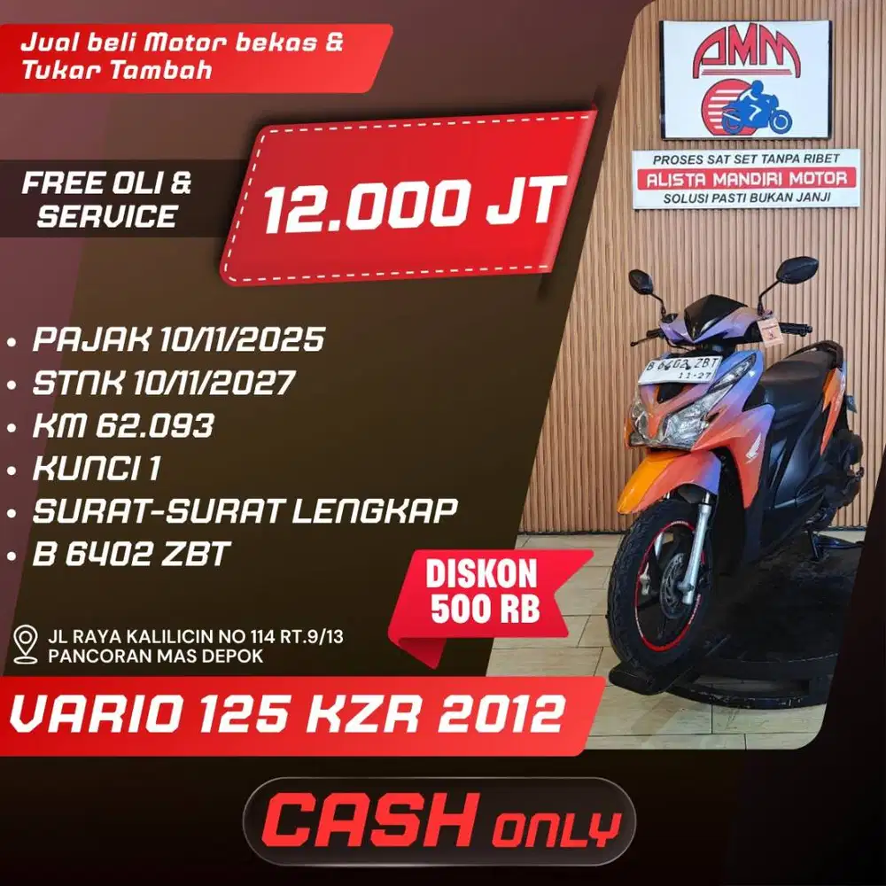 VARIO 125 KZR 2012 CASH ONLY KREDIVO INDODANA ALLOBANK TOKOPEDIA
