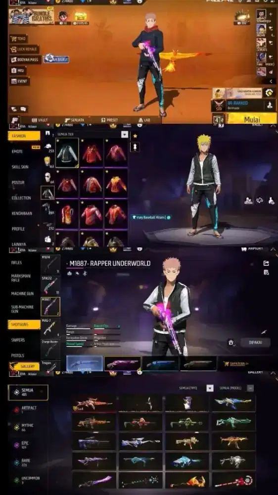 Jual akun ff aman dan amanah