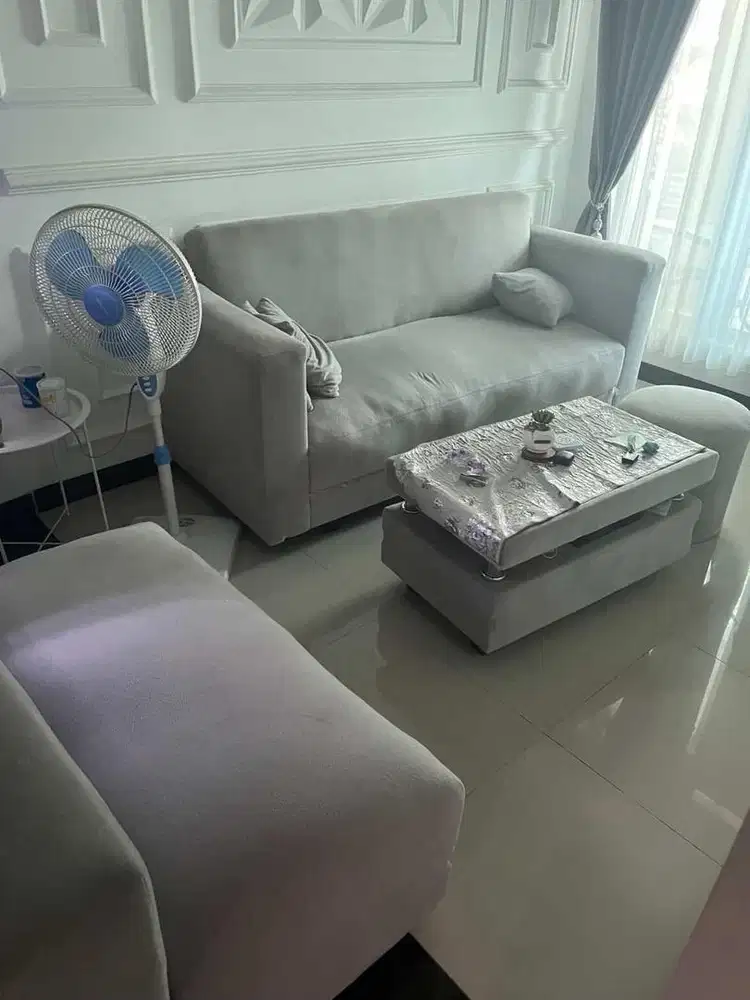 jual sofa warna abu abu muda