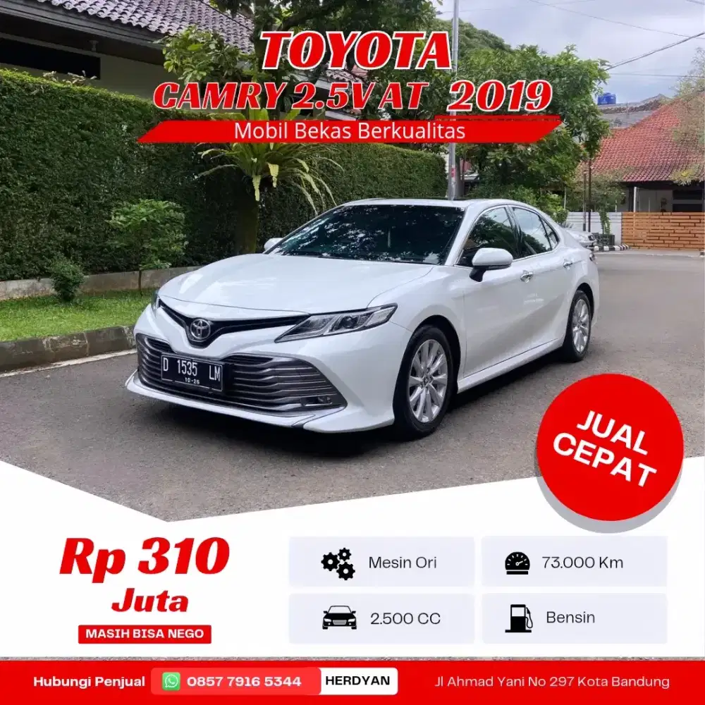 TOYOTA CAMRY 2.5 V AT TAHUN 2019