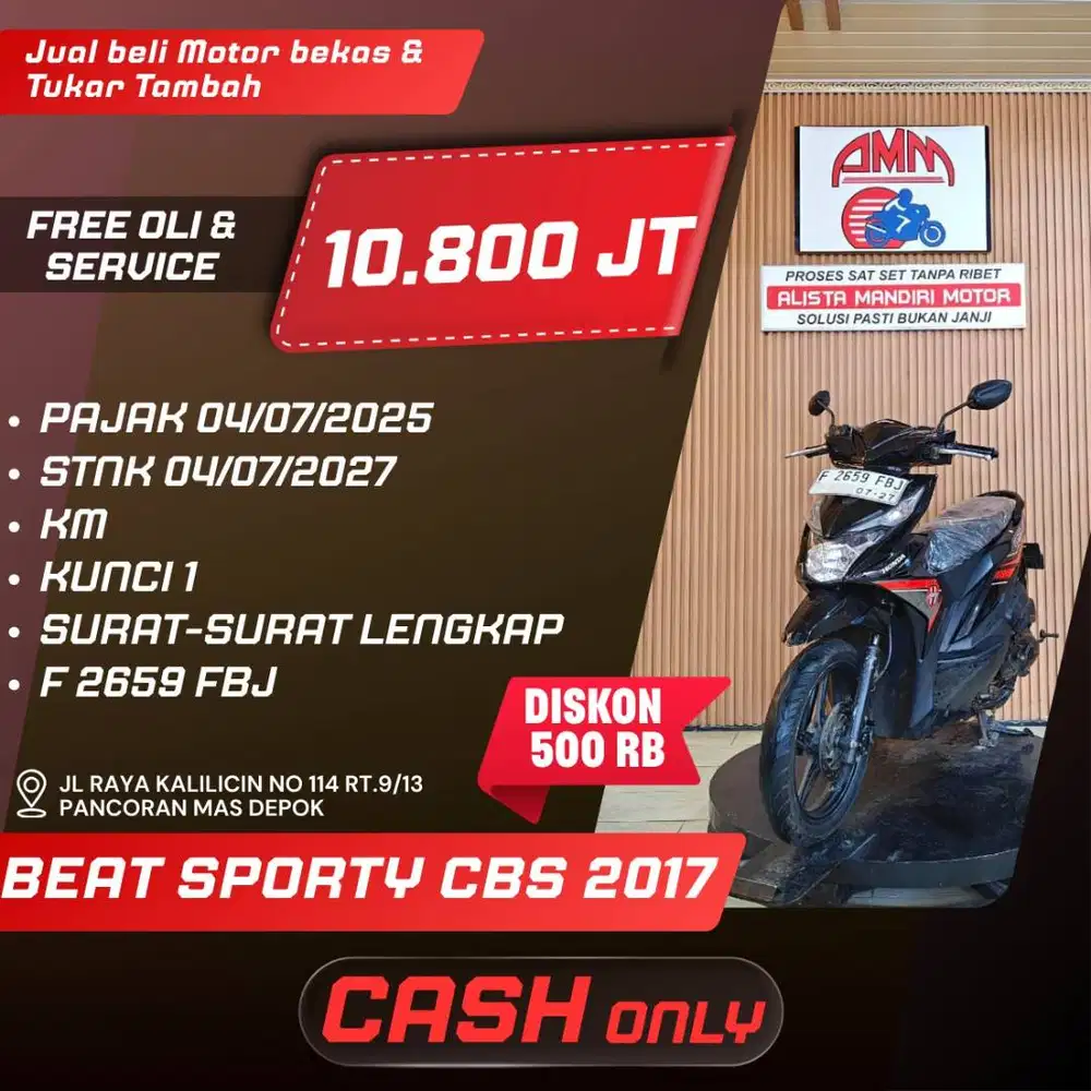 BEAT SPORTY CBS 2017 CASH ONLY KREDIVO INDODANA GOPAYLATER ALISTA