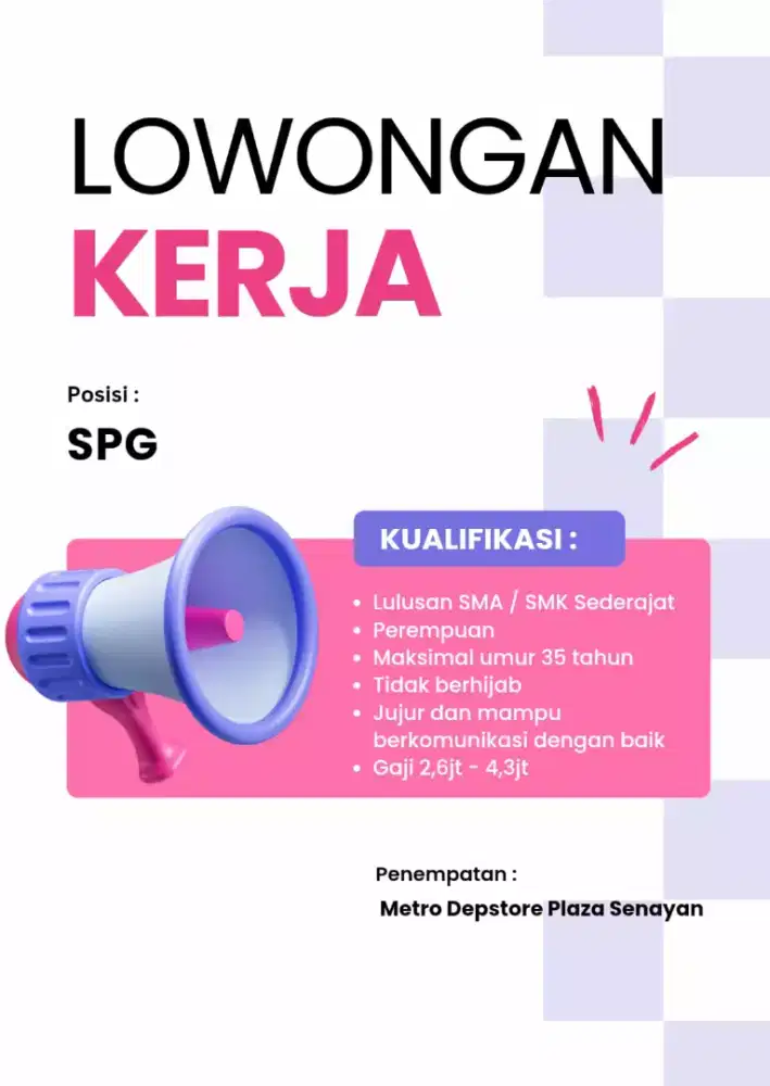 SPG PAKAIAN (URGENT)