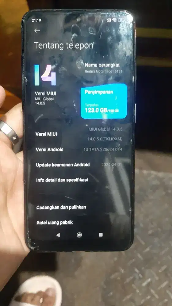 REDMI NOTE 10S RAM 6