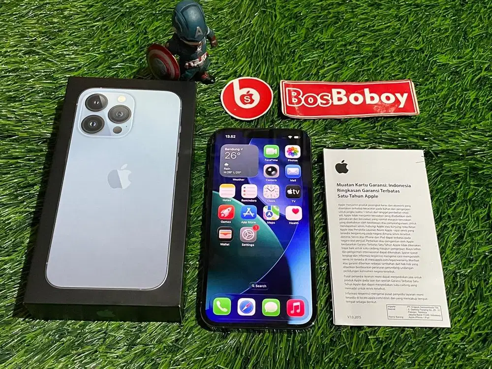 Iphone 13 pro 256gb sierra blue garansi resmi ibox fullset bandung