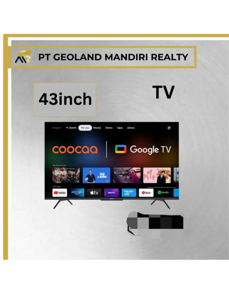 Smart TV 43 Inch COOCAA Google TV berkualitas