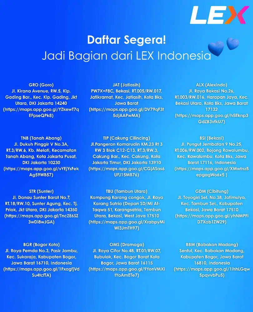 Lowongan Kerja Mitra Kurir LEX - JABODETABEK