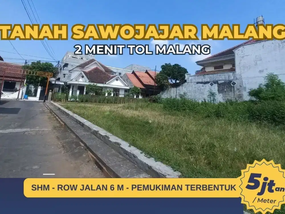 Jual Tanah Siap Bangun Sawojajar Malang Kota Pusat