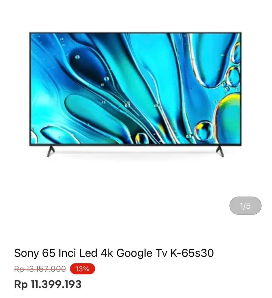 SONY GOOGLE TV 4K 65inci