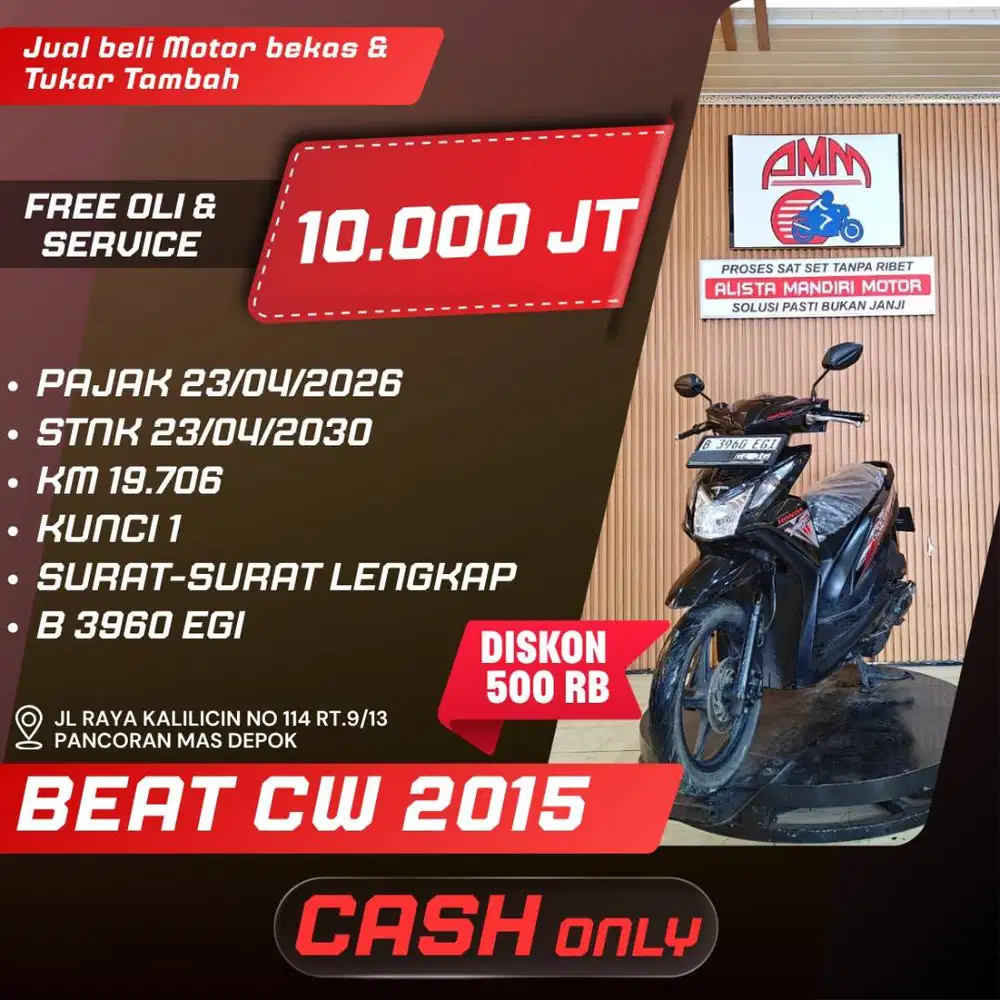 BEAT CW 2015 PAJAK HIDUP CASH ONLY KREDIVO INDODANA SPAYLATER ALISTA