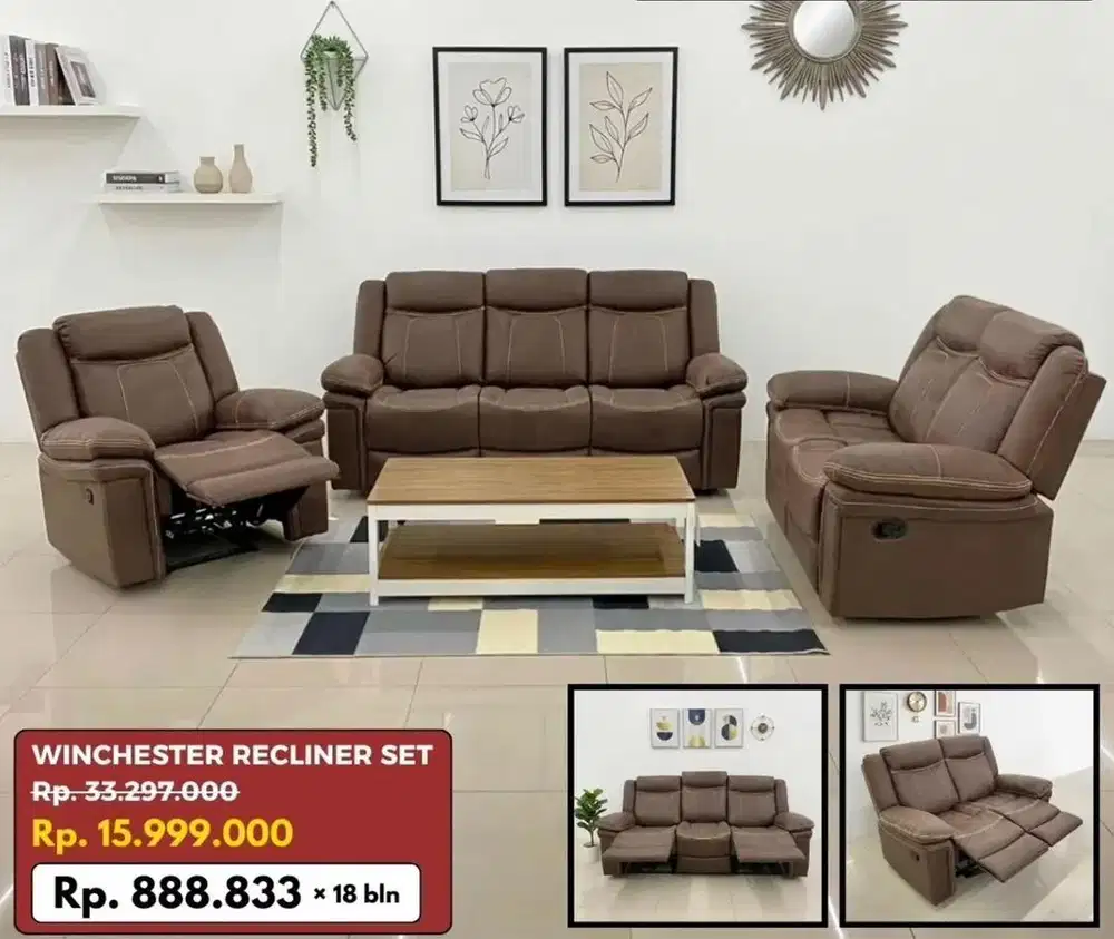 Sofa set recliner winchester
