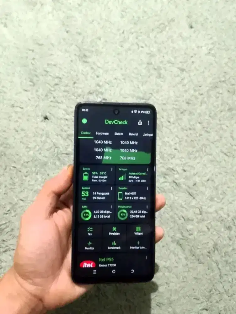 Itel p55 NFC , Ram 8/256gb ,