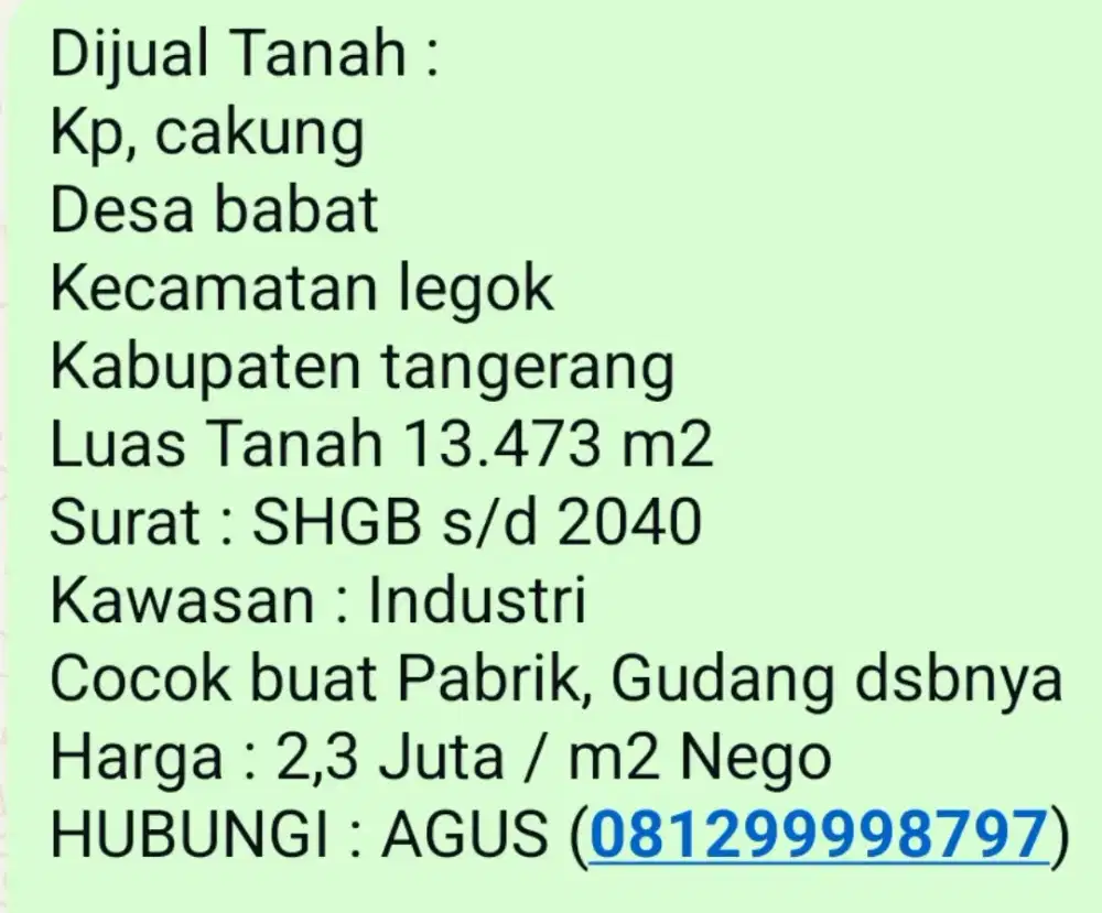 DIJUAL TANAH DAN MOBIL