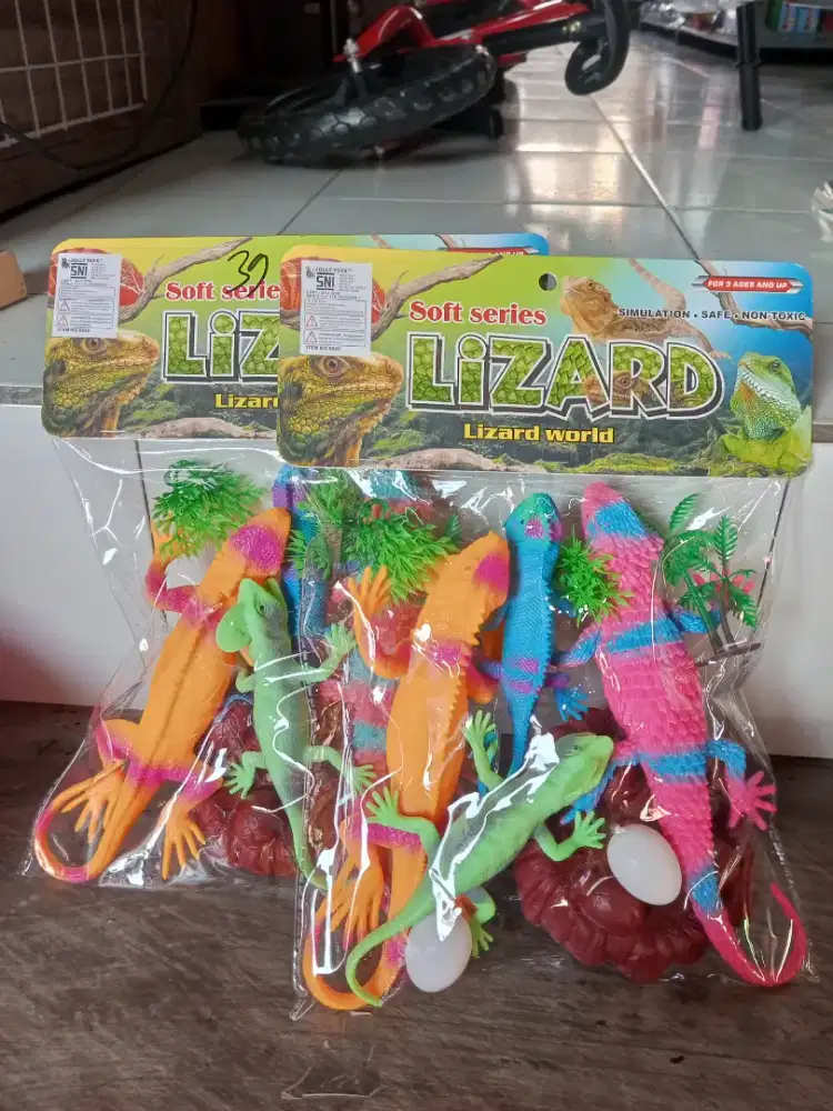 Mainan Anak iguana karet mainan